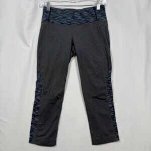 Athleta Womens Gray Athletic Workout Cropped Leggings Size Small